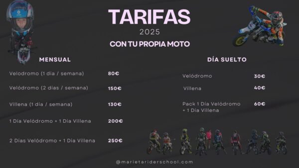 TARIFAS CON TU PROPIA MOTO